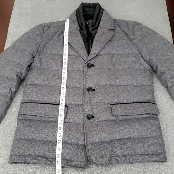 🆕️ VINCE CAMUTO Men's Gray Flannel Quilted Down & Feather Jacket SIZE: M - Picture 11 of 16